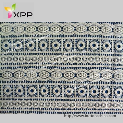 Fashion Beautful Water Embroidry Webbing Fabric Lace for Cloth