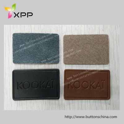 Top Quality Genunie Leather Patch with Logo Printed