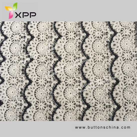 Allover Lace Fabric New Arrival Lattice Hollowing Water Soluble White Lace Cotton Fabric