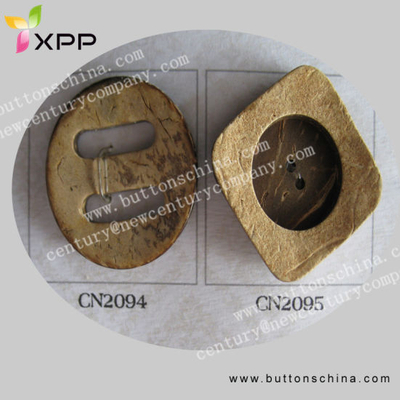 Big Hole Natural Coconut Shell Button