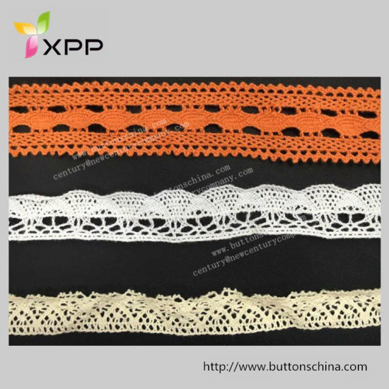 New Style Cotton Milk Silk Polyester White Chemical Lace Trimming for Women Lady