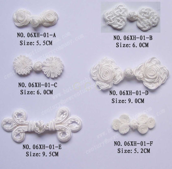 White Color Chinese Knot Button