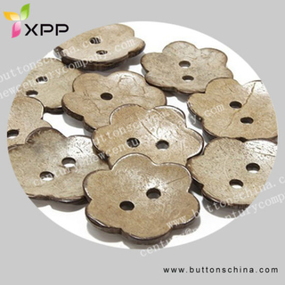 Flower Shape Natural Coconut Shell Button
