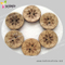 2 H Laser Pattern Coconut Shell Button for Decoration