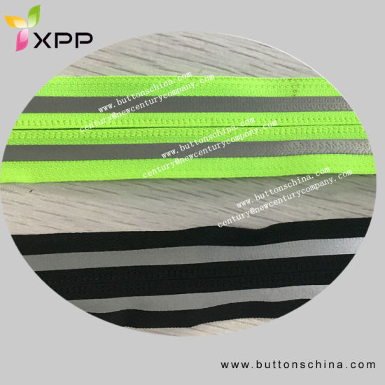 Zipper with Reflective Tape in Metres